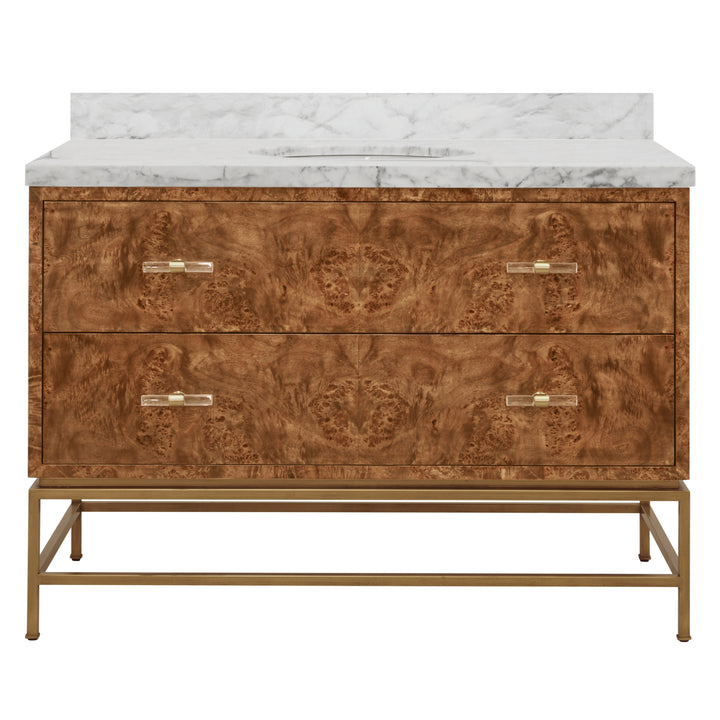 Clifford Bath Vanity 48" Dark Burl Wood
