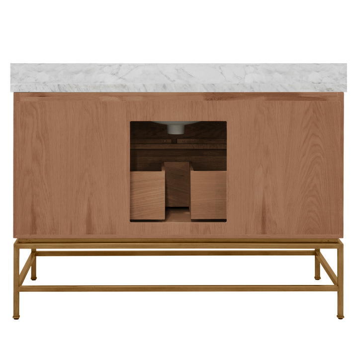 Clifford Bath Vanity 48" Dark Burl Wood