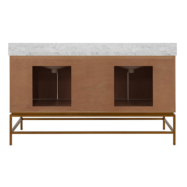 Clifford Bath Vanity 60" Dark Burl Wood