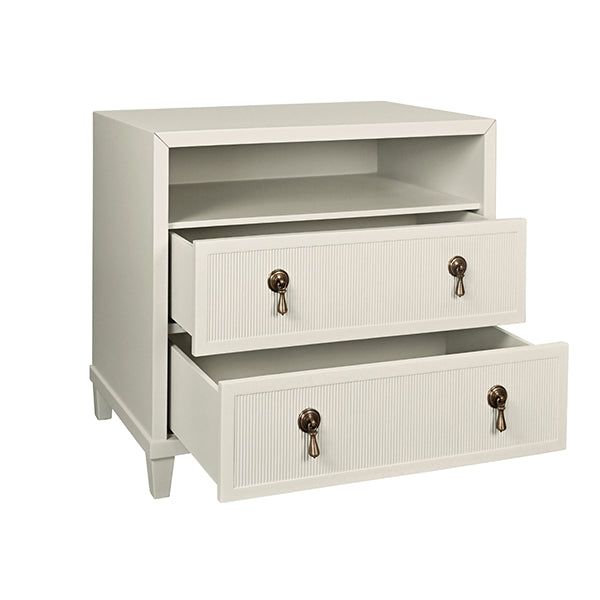 Corine Side Table Light Antique White Lacquer
