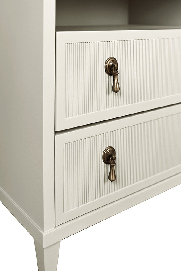 Corine Side Table Light Antique White Lacquer