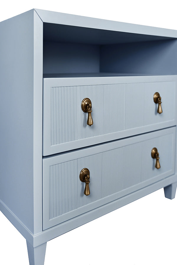 Corine Side Table Light Blue Lacquer