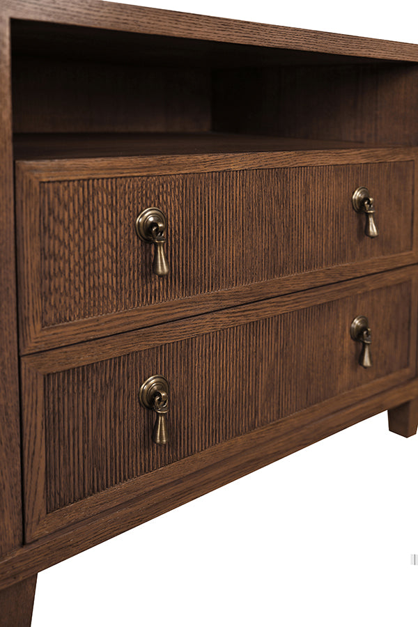 Corine Side Table Provincial Brown Oak