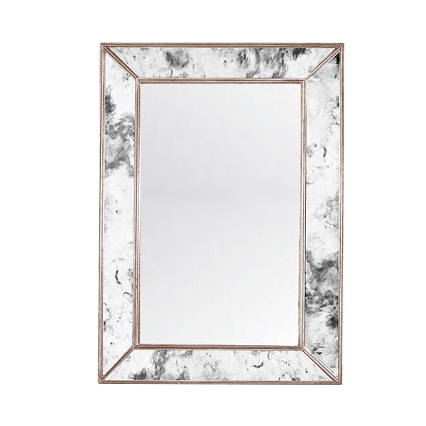 Dion Small Mirror - Silver Leaf