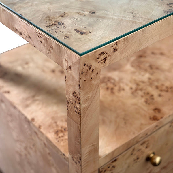 Douglas Side Table - Burl Wood