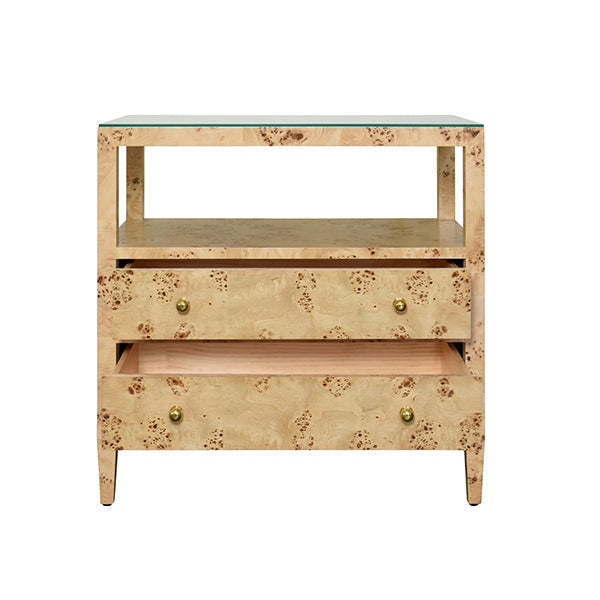 Douglas Side Table - Burl Wood