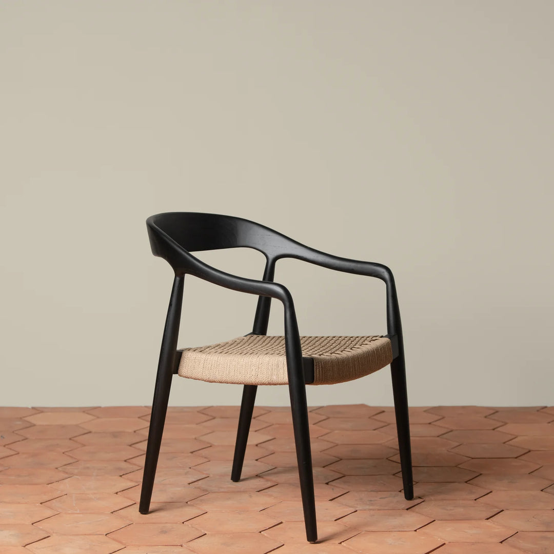 Woven Arm Chair - Ebony