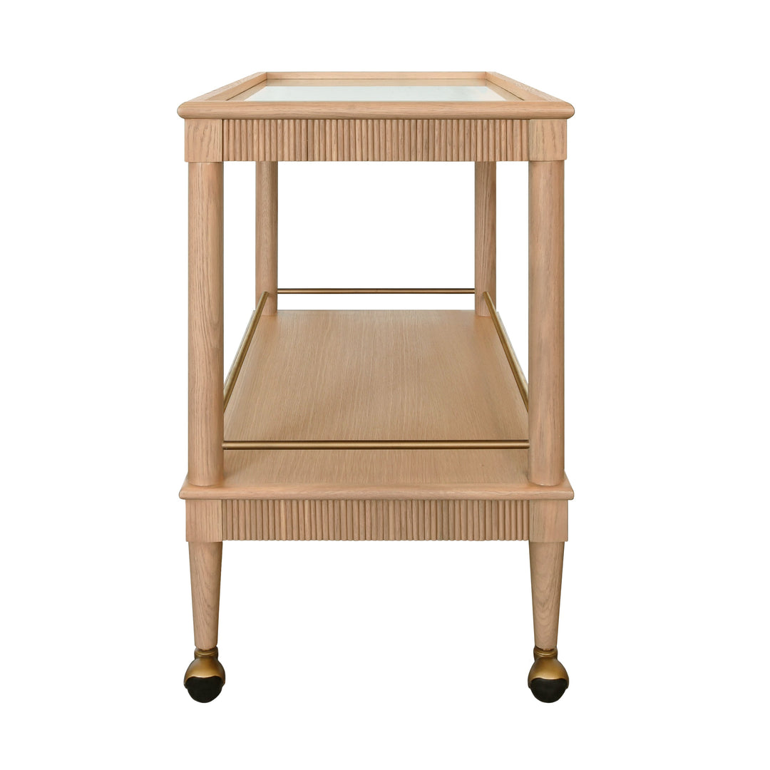 Dublin Bar Cart - Natural Oak
