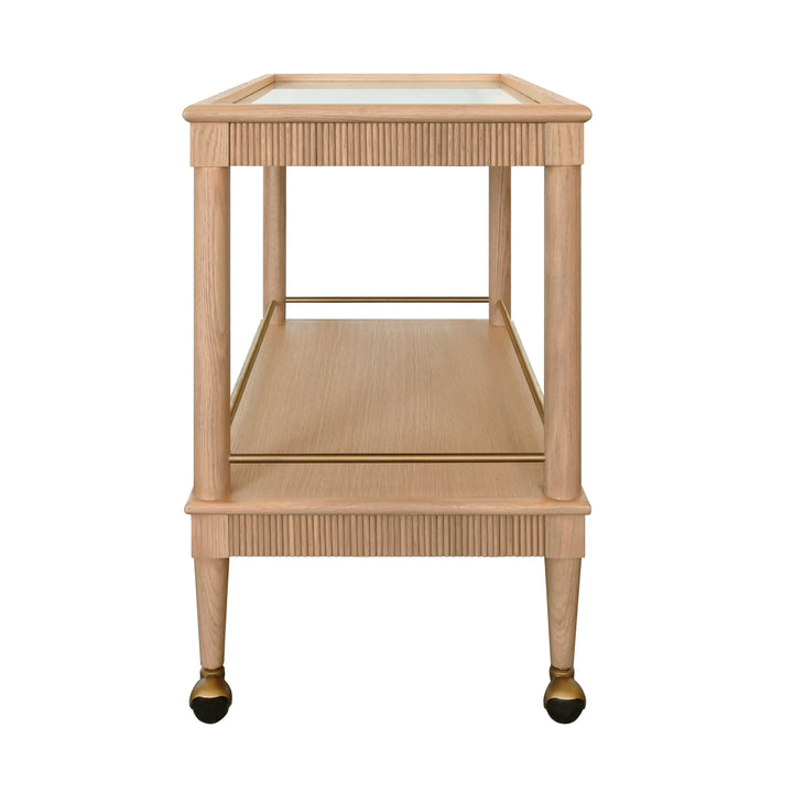 Dublin Bar Cart - Natural Oak