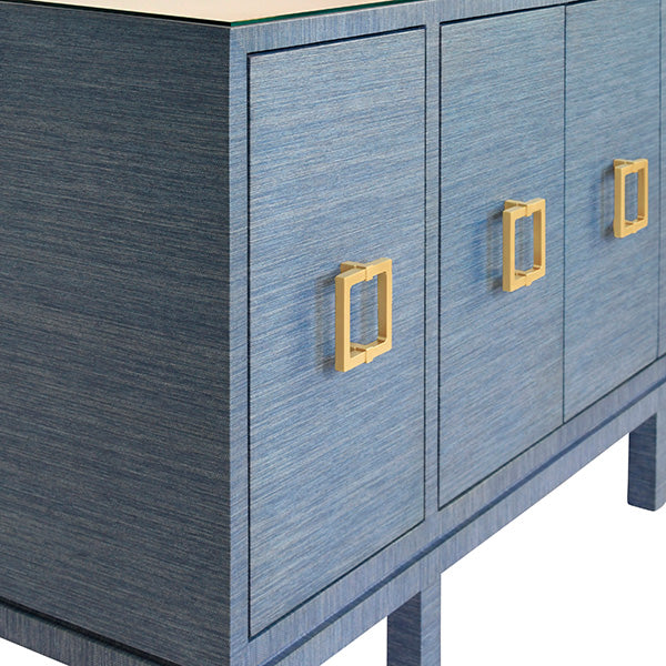Effie Cabinet - Blue Grasscloth