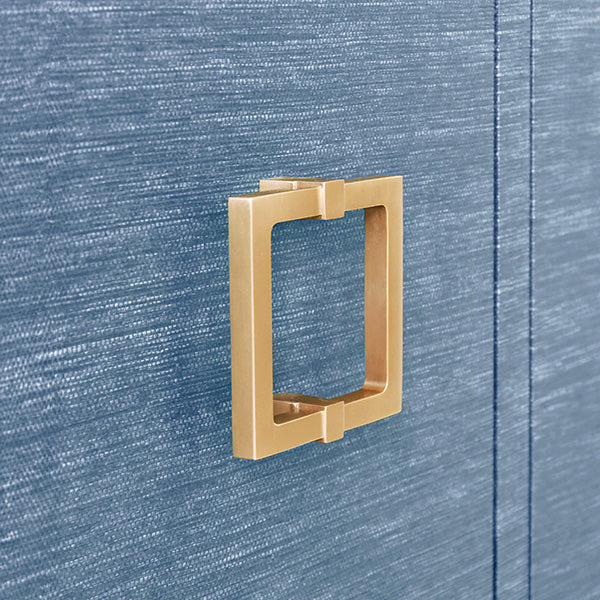 Effie Cabinet - Blue Grasscloth