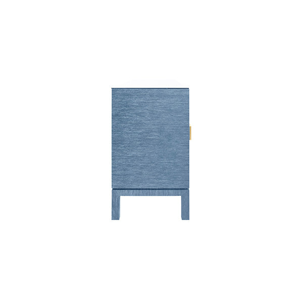 Effie Cabinet - Blue Grasscloth