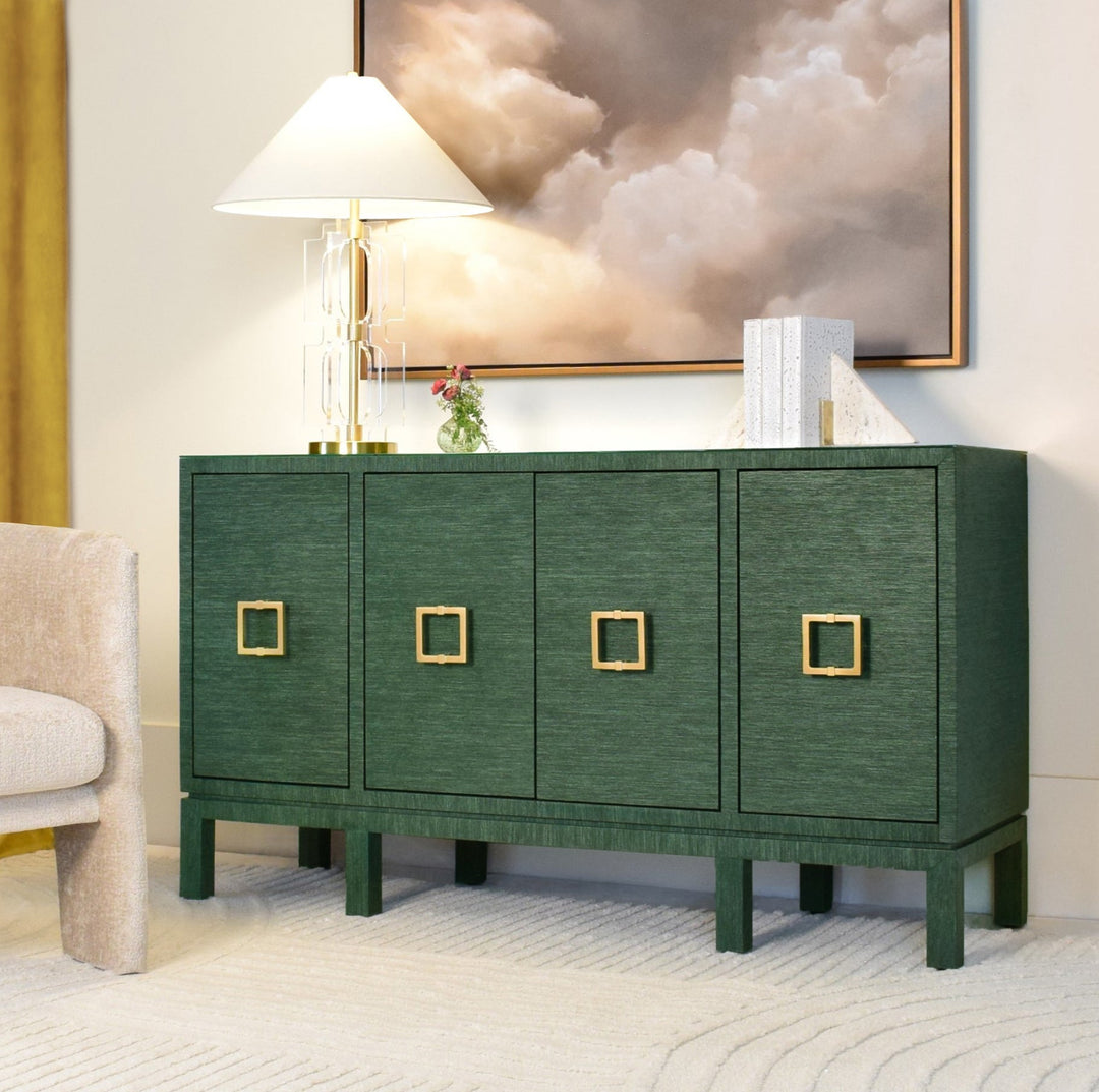 Effie Cabinet - Green Grass Cloth