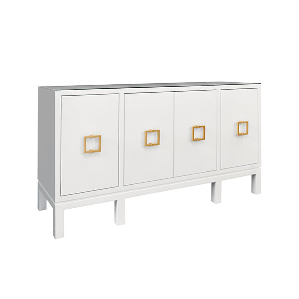 Effie Cabinet - White Grasscloth