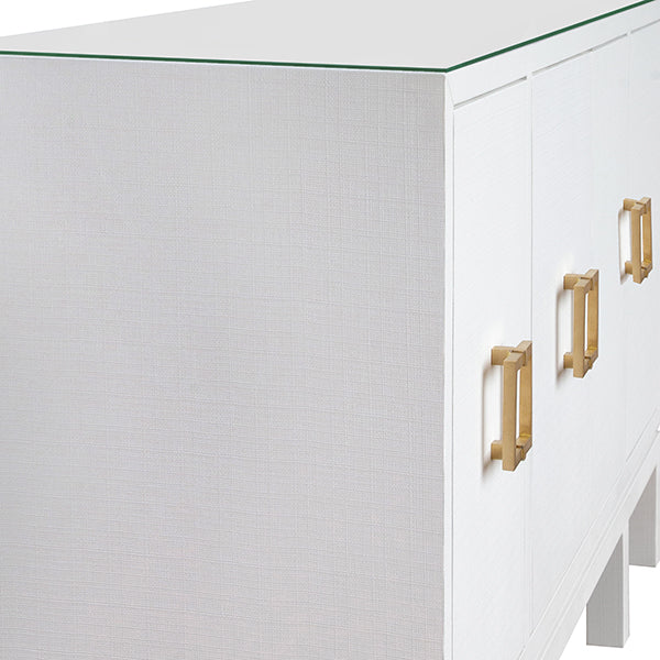 Effie Cabinet - White Grasscloth