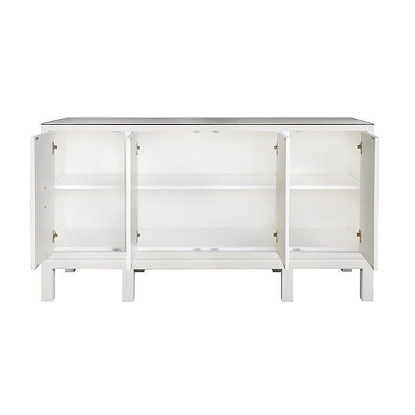 Effie Cabinet - White Grasscloth