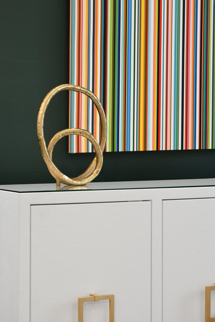 Effie Cabinet - White Grasscloth
