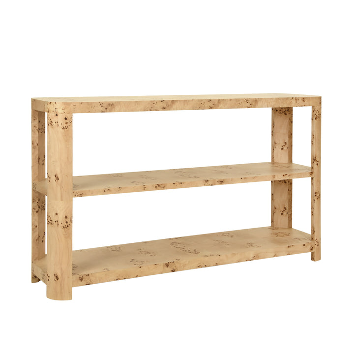 Emery Console Burl Wood