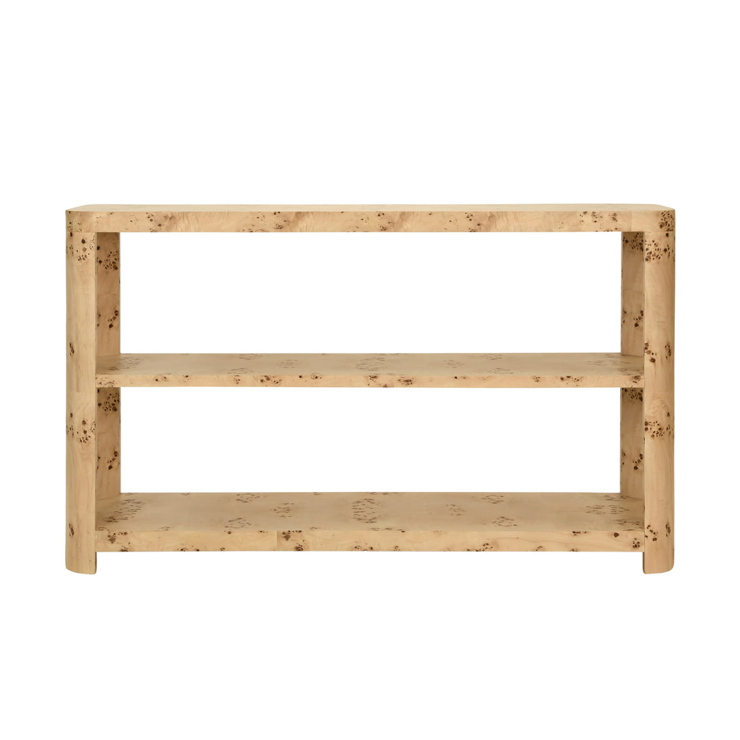 Emery Console Burl Wood