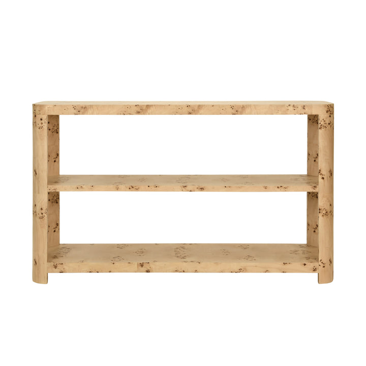 Emery Console Burl Wood