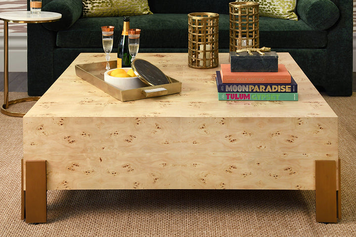 Enid Coffee Table - Light Burl Wood