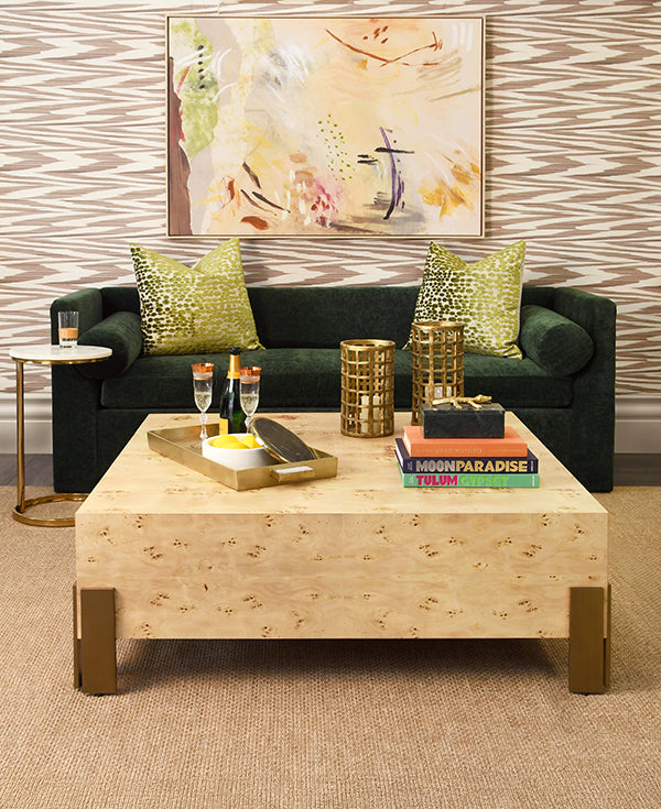 Enid Coffee Table - Light Burl Wood