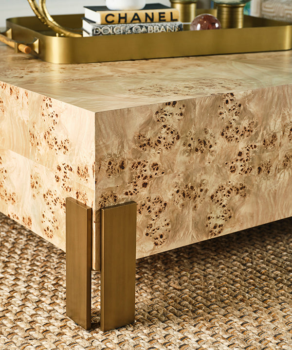 Enid Coffee Table - Light Burl Wood
