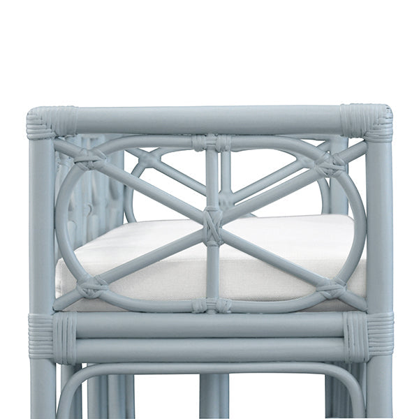 Ferguson Bench - Light Blue Rattan