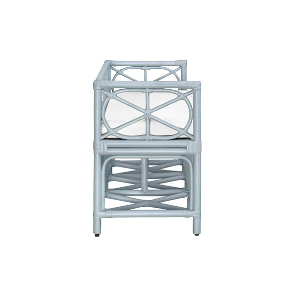 Ferguson Bench - Light Blue Rattan