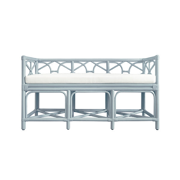 Ferguson Bench - Light Blue Rattan