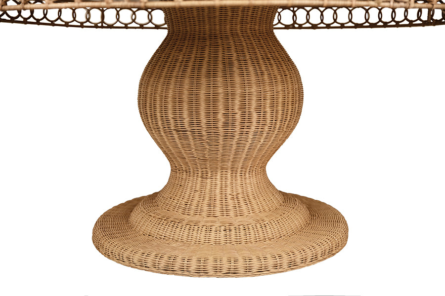 Gabrielle 60" Rattan Dining Table