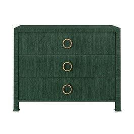 Getty Chest - Green Grasscloth