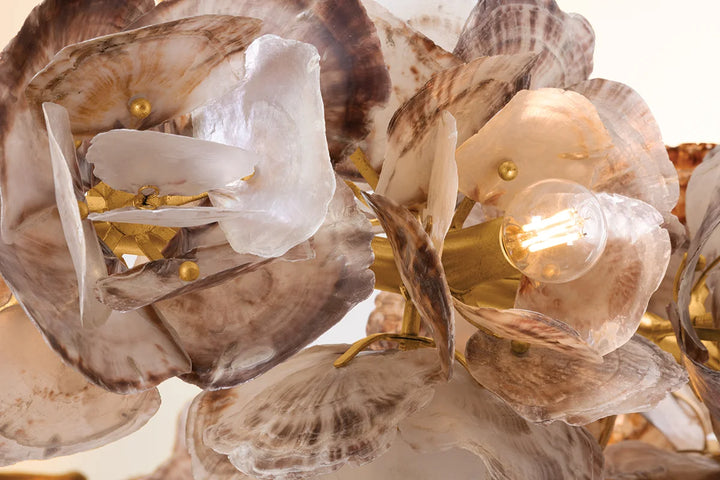 Galle Oyster Shell Chandelier - 54.25"