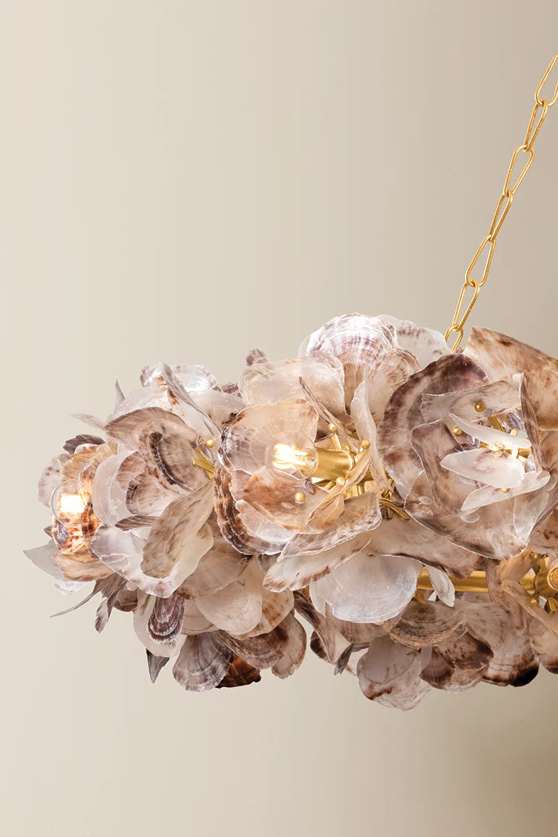 Galle Oyster Shell Chandelier - 54.25"