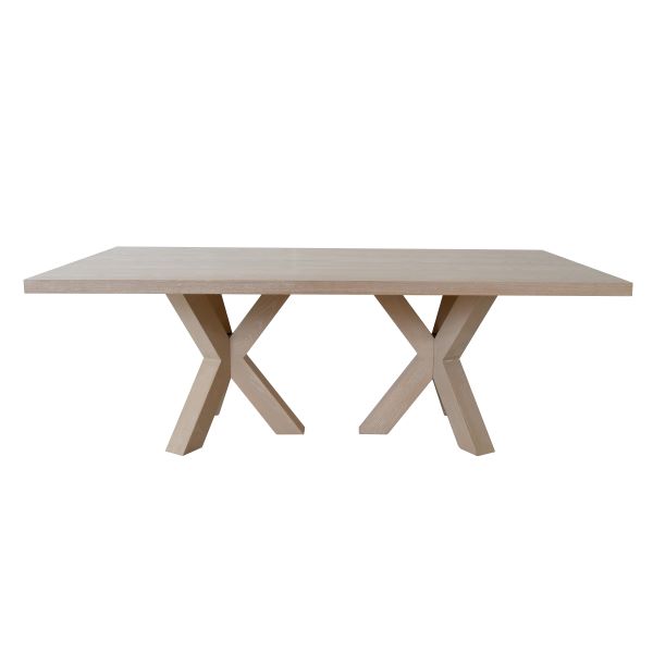 Haines Dining table - Cerused Oak