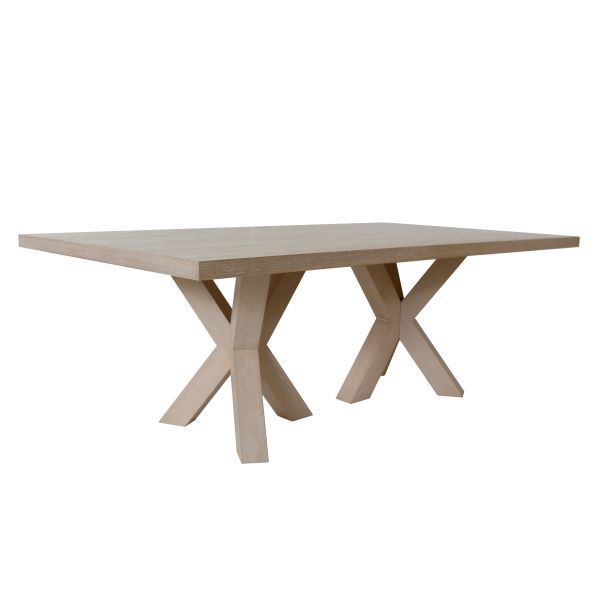 Haines Dining table - Cerused Oak