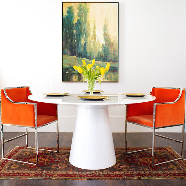 Hamilton Dining Table - Glossy White Lacquer