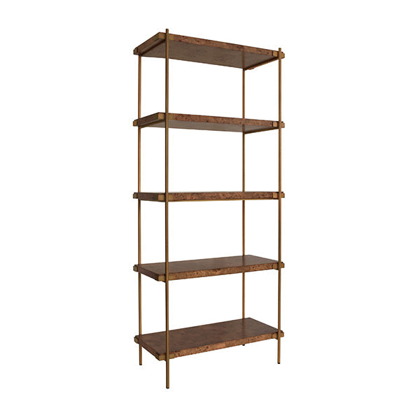 Harris Etagere - Dark Burl Wood