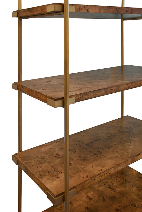 Harris Etagere - Dark Burl Wood