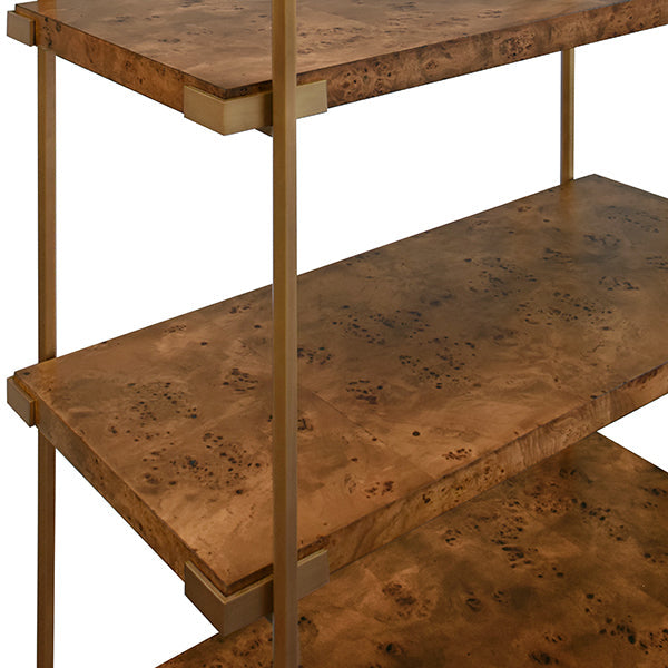 Harris Etagere - Dark Burl Wood