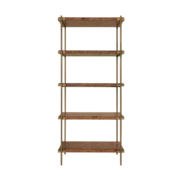 Harris Etagere - Dark Burl Wood
