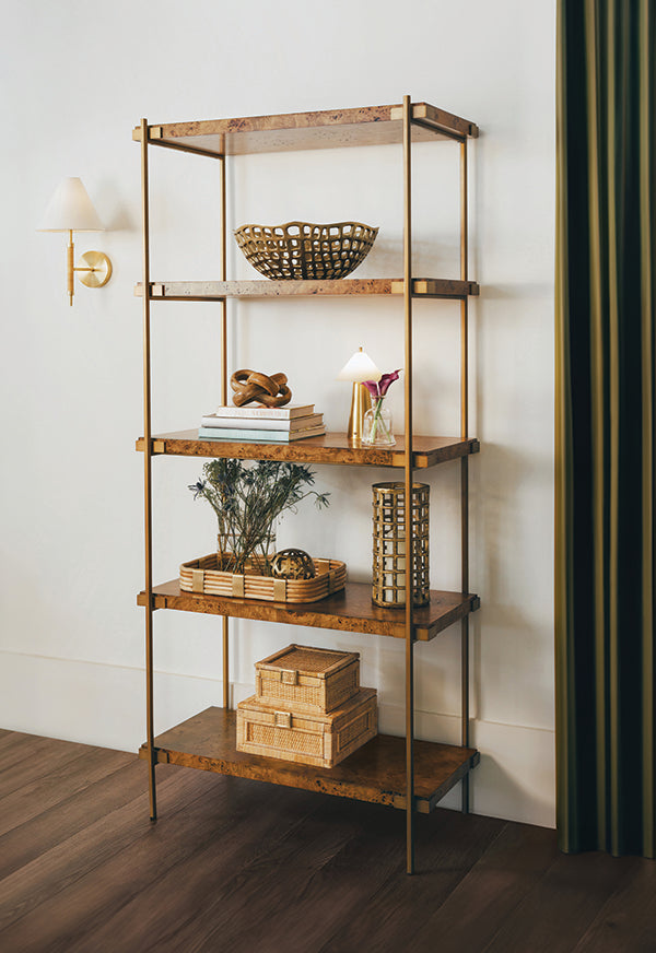 Harris Etagere - Dark Burl Wood