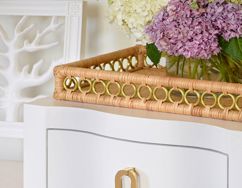 Helena Side Table - White Linen