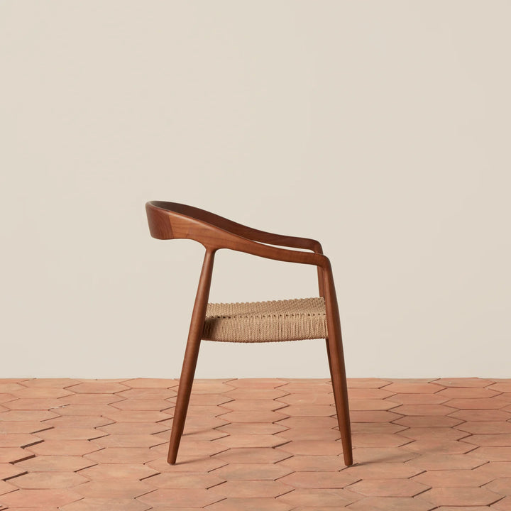 Woven Arm Chair - Walnut