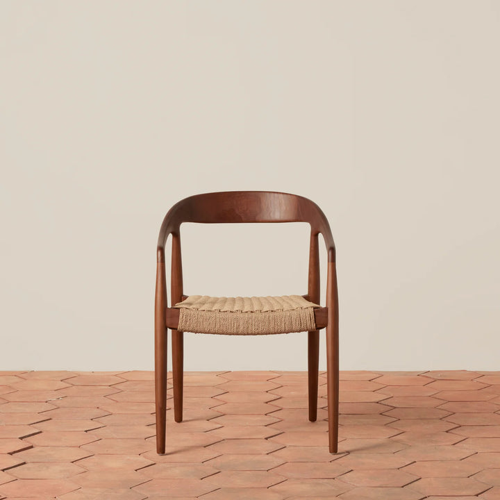 Woven Arm Chair - Walnut