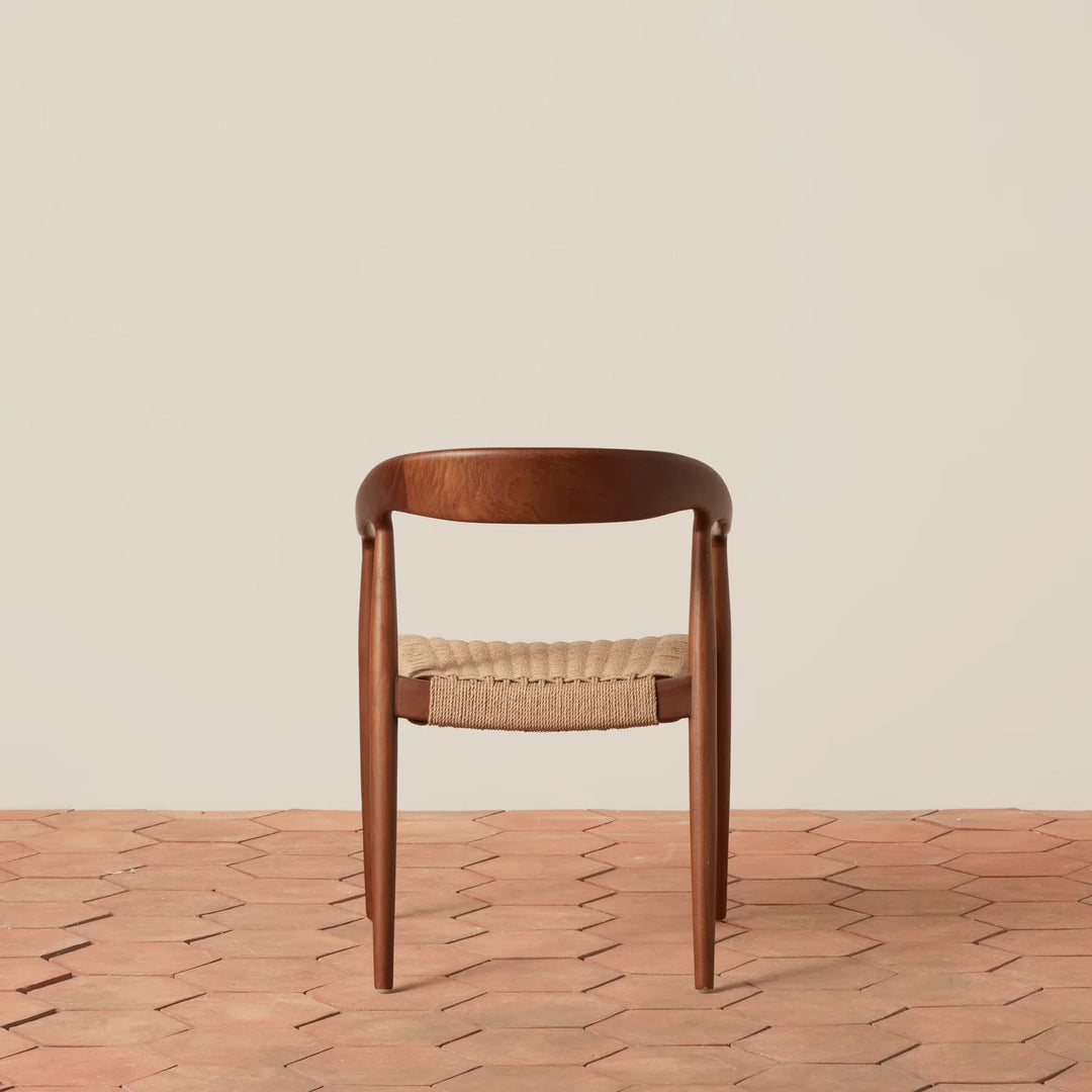 Woven Arm Chair - Walnut