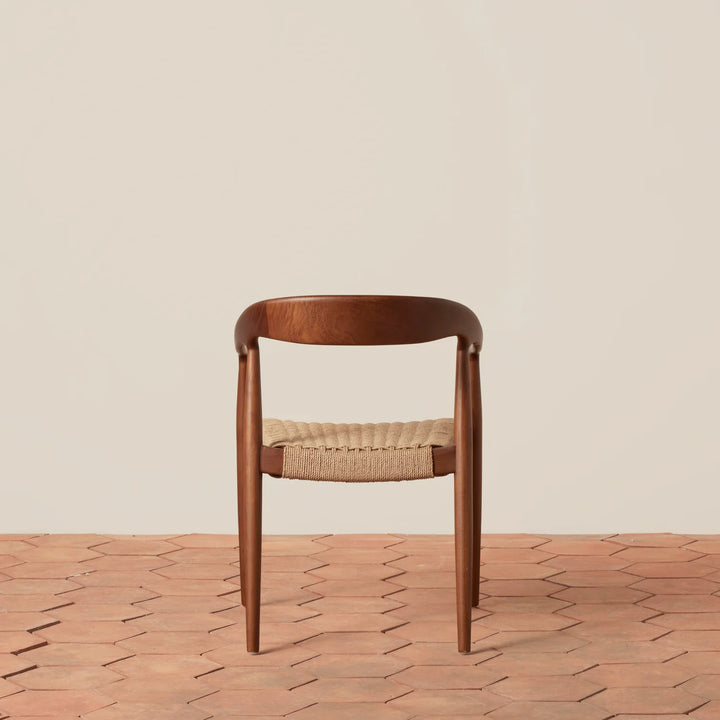 Woven Arm Chair - Walnut