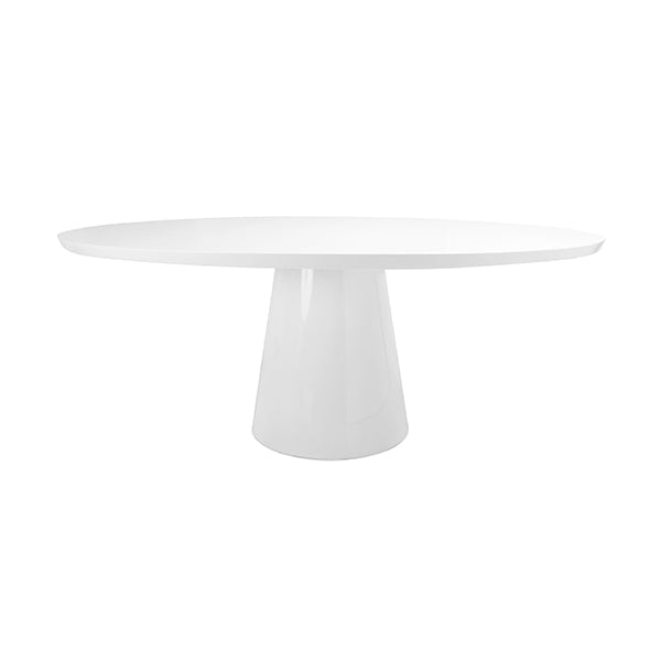 Jefferson Dining Table - Glossy White Lacquer