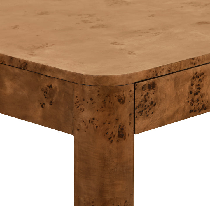 Jett Game Table Dark Burl Wood