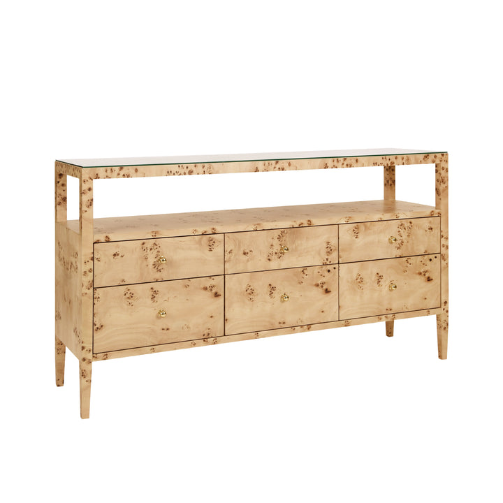Jordan Console Burl Wood